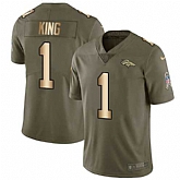 Nike Broncos 1 Marquette King Olive Gold Salute To Service Limited Jersey Dzhi,baseball caps,new era cap wholesale,wholesale hats